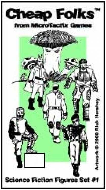 Role Playing Games - Starbase Omega 3 Science Fiction Cardstock Figures