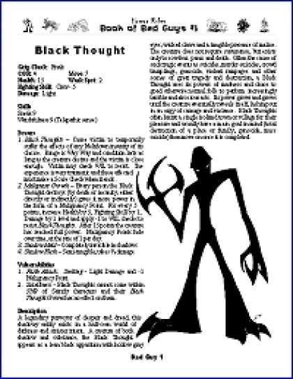 Role Playing Games - Horror Rules Book of Bad Guys #1