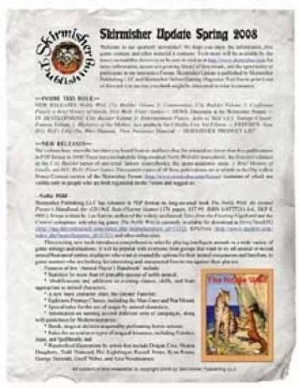 Role Playing Games - Skirmisher Update: Spring 2008