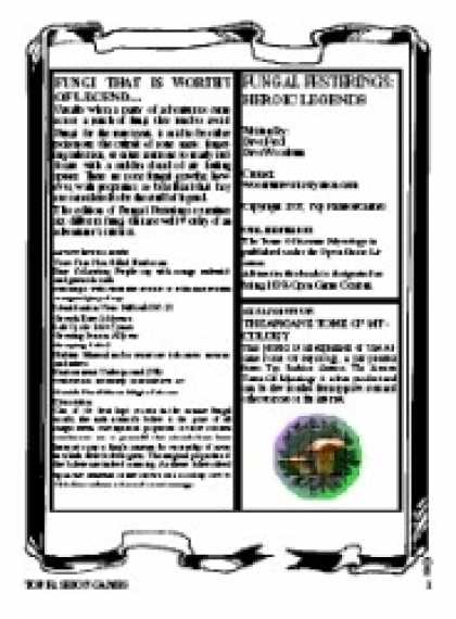 Role Playing Games - Fungal Festerings: Heroic Legends