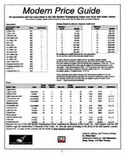 Role Playing Games - Modern Price Guide