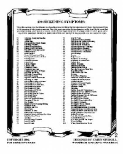 Role Playing Games - 100 Sickening Symptoms