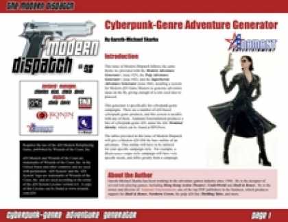Role Playing Games - Modern Dispatch (#78): Cyberpunk-Genre Adventure Generator