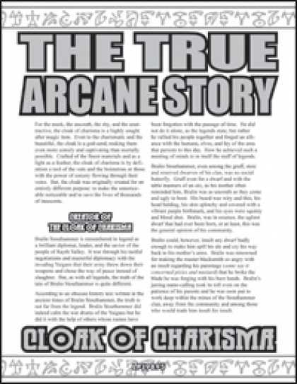 Role Playing Games - The True Arcane Story: Cloak of Charisma