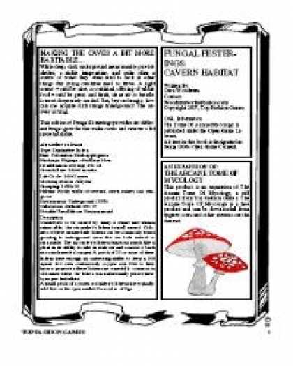 Role Playing Games - Fungal Festerings: Cavern Habitat