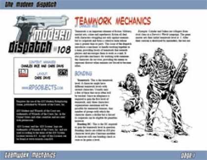 Role Playing Games - Modern Dispatch (#108): Teamwork Mechanics