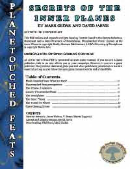 Role Playing Games - RDP: Planetouched Feats, Volume 1