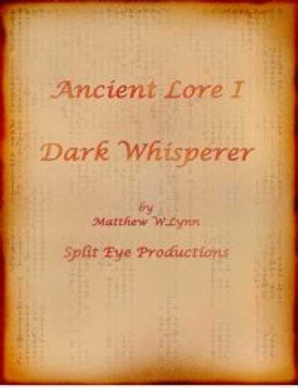 Role Playing Games - Ancient Lore I - Dark Whisperer
