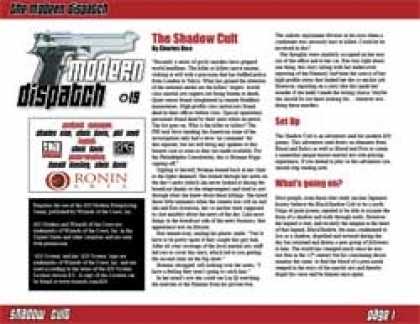 Role Playing Games - Modern Dispatch (#19): Shadow Cult