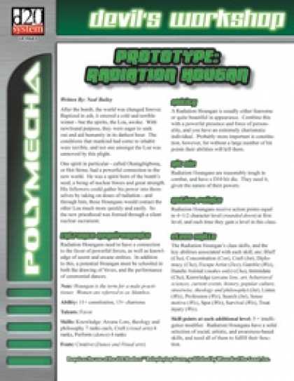 Role Playing Games - Prototype: Radiation Hougan