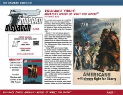 Role Playing Games - Modern Dispatch (#126): Vigilance Force<sup>20</sup>