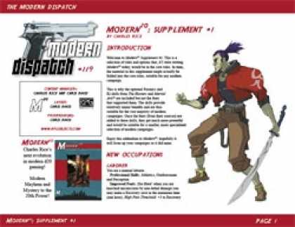 Role Playing Games - Modern Dispatch (#119): Modern<sup>20</sup>: Supplement #1