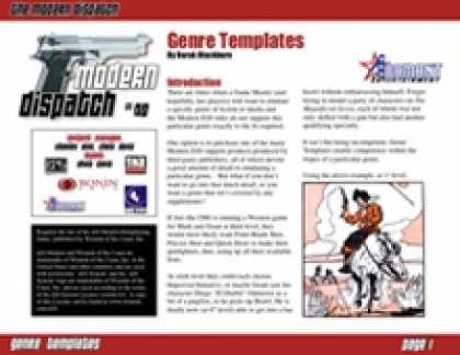 Role Playing Games - Modern Dispatch (#70): Genre Templates