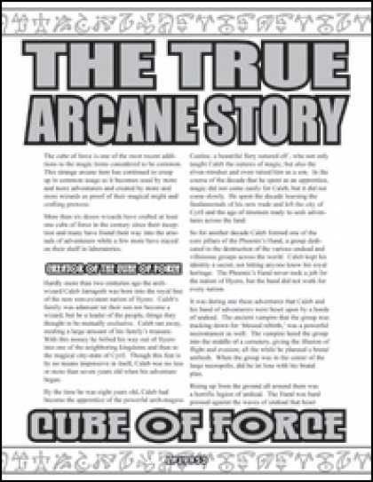 Role Playing Games - The True Arcane Story: Cube of Force