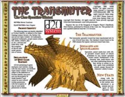 Role Playing Games - The Transmuter: The Core Specialist Wizard