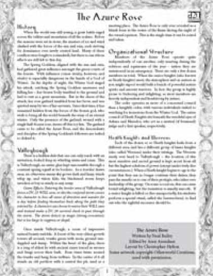 Role Playing Games - The Azure Rose