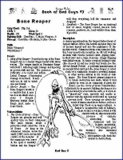 Role Playing Games - Horror Rules Book of Bad Guys #3