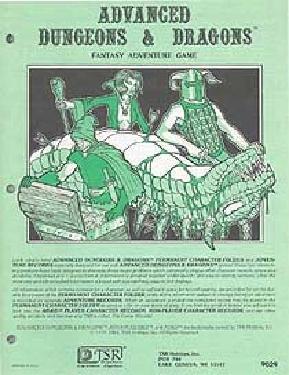 Role Playing Games - AD&D Permanent Character Folder