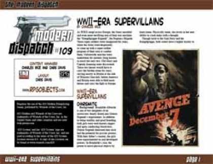 Role Playing Games - Modern Dispatch (#109): WWII-era Supervillains