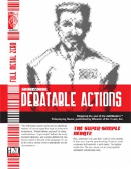 Role Playing Games - Debatable Actions