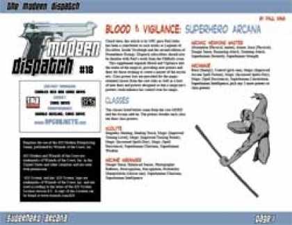 Role Playing Games - Modern Dispatch (#18): Superhero Arcana