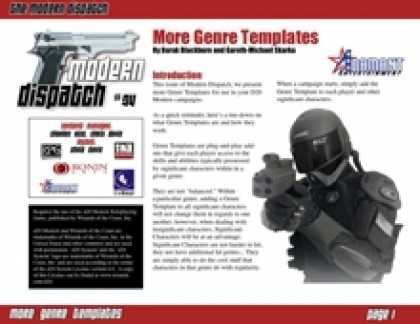 Role Playing Games - Modern Dispatch (#74): More Genre Templates