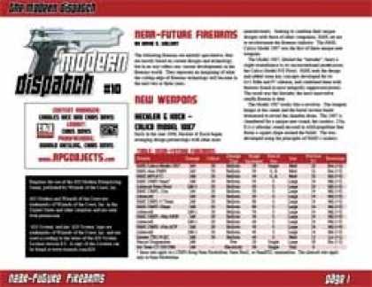 Role Playing Games - Modern Dispatch (#10): Near-Future Firearms