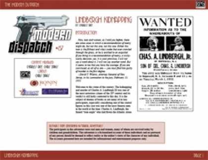 Role Playing Games - Modern Dispatch (#87): Lindbergh kidnapping