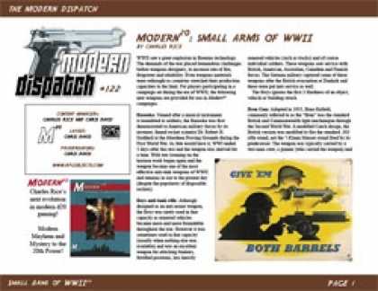 Role Playing Games - Modern Dispatch (#122): Small Arms of WWII<sup>20</sup>