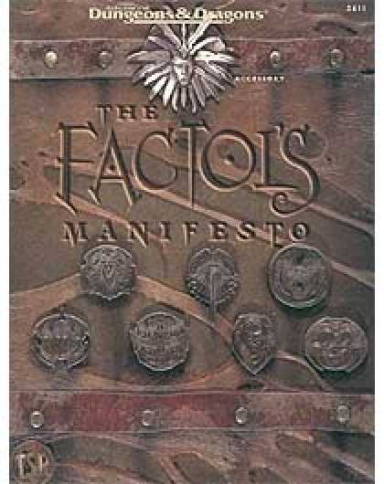 Role Playing Games - The Factol's Manifesto