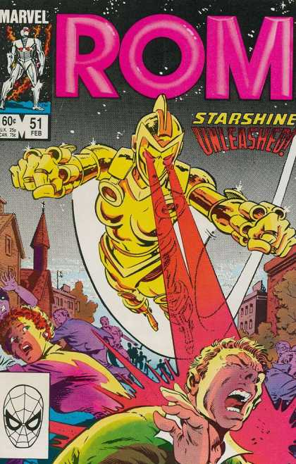 ROM Spaceknight 51 - Starshine Unleashed - Laser Beam - Screaming - Yellow - Marvel