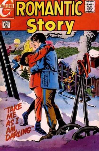 Romantic Story 103 - Charlton - Nov - No 102 - Ski - Kissing
