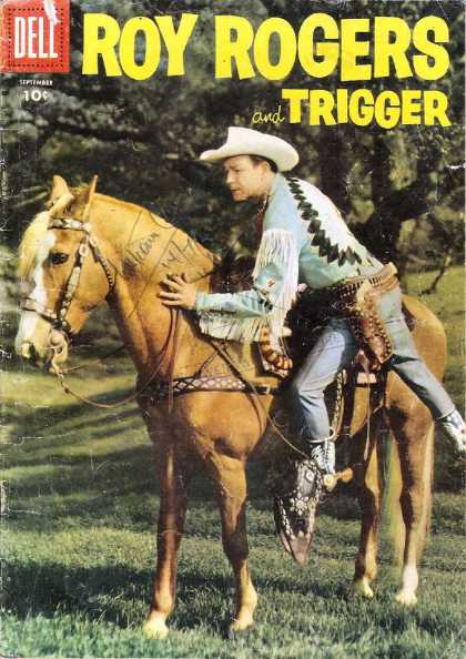 Trigger - Cowboy - Western - Trick Riding - Stirrups Roy Rogers Comics 105 - Trigger - Cowboy - Western - Trick Riding - Stirrups