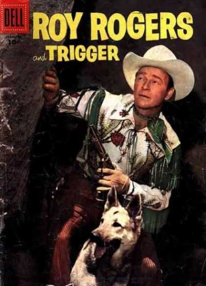 Trigger - Dog - White Hat - Six-shooter - Cowboy Roy Rogers Comics 109 - Trigger - Dog - White Hat - Six-shooter - Cowboy