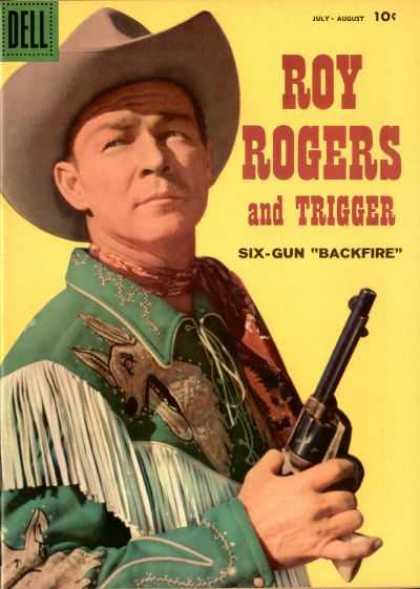 Dell - Cowboy - Hat - Gun - Six-gun Backfire Roy Rogers Comics 126 - Dell - Cowboy - Hat - Gun - Six-gun Backfire