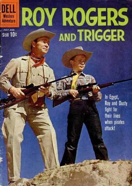 In Egypt Roy And Dusty Fight For Their Lives When Pirates Attack - Desert - Guns - Cowboy Hats - Western Adventures Roy Rogers Comics 138 - In Egypt Roy And Dusty Fight For Their Lives When Pirates Attack - Desert - Guns - Cowboy Hats - Western Adventures
