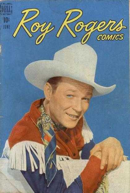 Roy Rogers Comics 6 - Cowboy - Western - Dell - Cowboy Hat - White