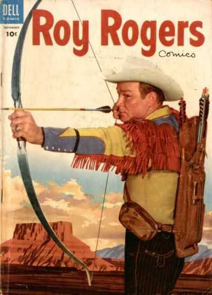 Dell - Bow And Arrow - Weapon - November - Cowboy Roy Rogers Comics 83 - Dell - Bow And Arrow - Weapon - November - Cowboy