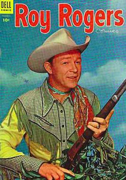 Dell - Gun - Cowboy - Cowboy Hat - Leaf Roy Rogers Comics 84 - Dell - Gun - Cowboy - Cowboy Hat - Leaf