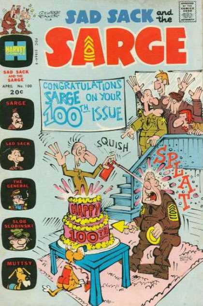 Sad Sack and the Sarge 100 - People - Smoke - Fire - Cake - Uniform