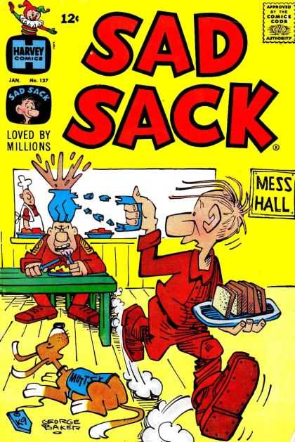 Sad Sack 137 - Approved By The Comics Code Authority - Harvey Comics - Loved By Millions - Mess Hall - Bread