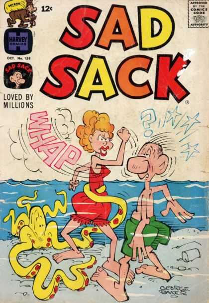Sad Sack 158 - Loved By Millions - Whap - Ocean - Octopus - Woman
