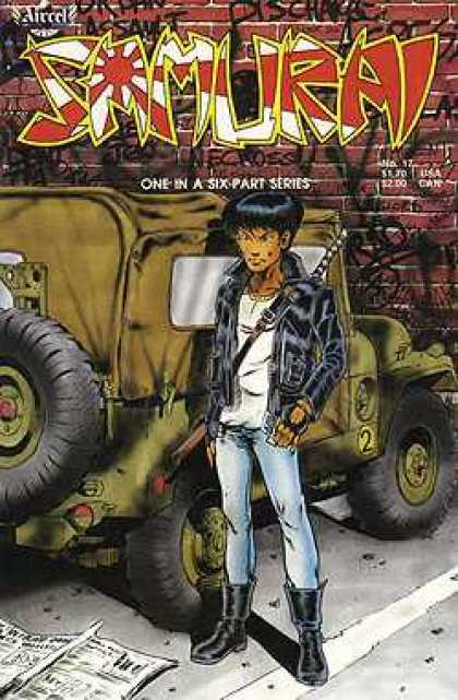 Samurai 17 - Boots - Jeep - Brick Wall - Leather Jacket - Parking Lot