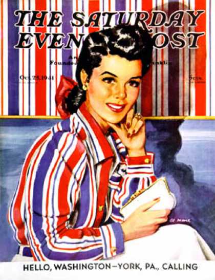 Saturday Evening Post - 1941-10-25: Wallpaper Blouse (Al Moore)