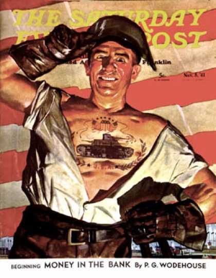 Saturday Evening Post - 1941-11-08: Tank Tattoo (Howard Scott)
