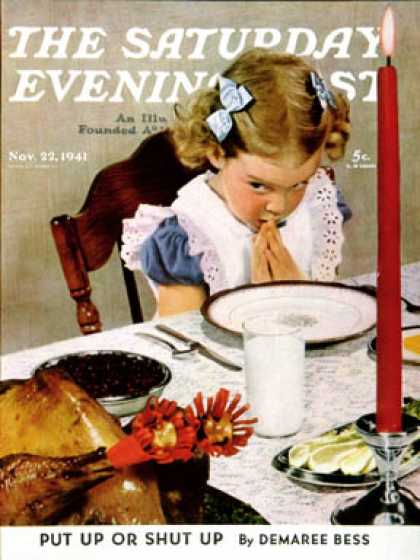 Saturday Evening Post - 1941-11-22: Thanksgiving Prayer (R.E. Miller)