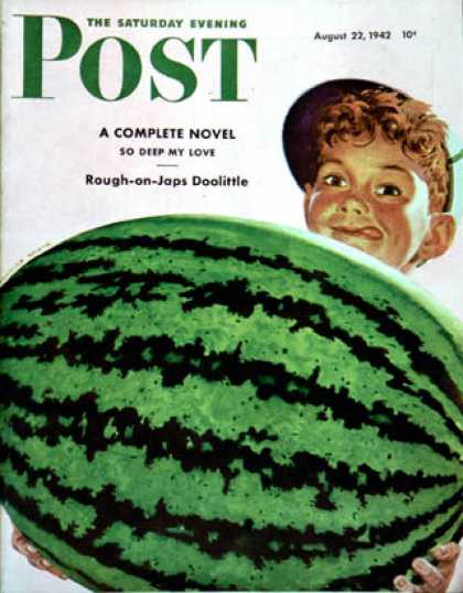 Saturday Evening Post - 1942-08-22: Big Watermelon (Charles Kaiser)