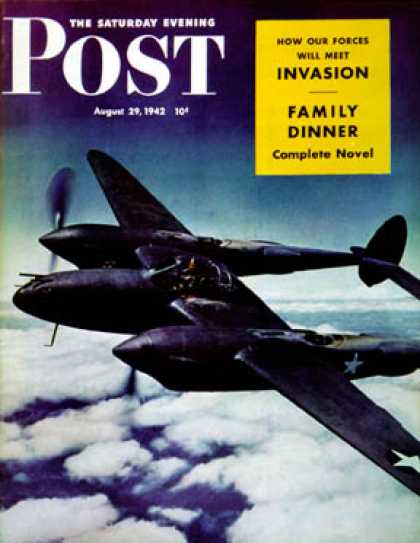 Saturday Evening Post - 1942-08-29: Airborne Bomber (Ivan Dmitri)