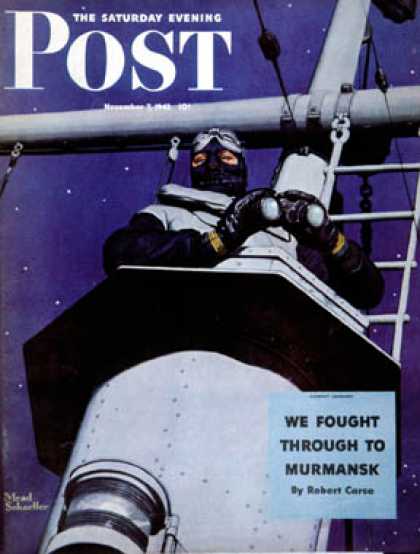 Saturday Evening Post - 1942-11-07: Naval Lookout (Mead Schaeffer)