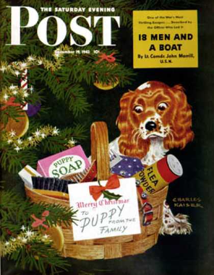 Saturday Evening Post - 1942-12-19: Doggy Basket (Charles Kaiser)